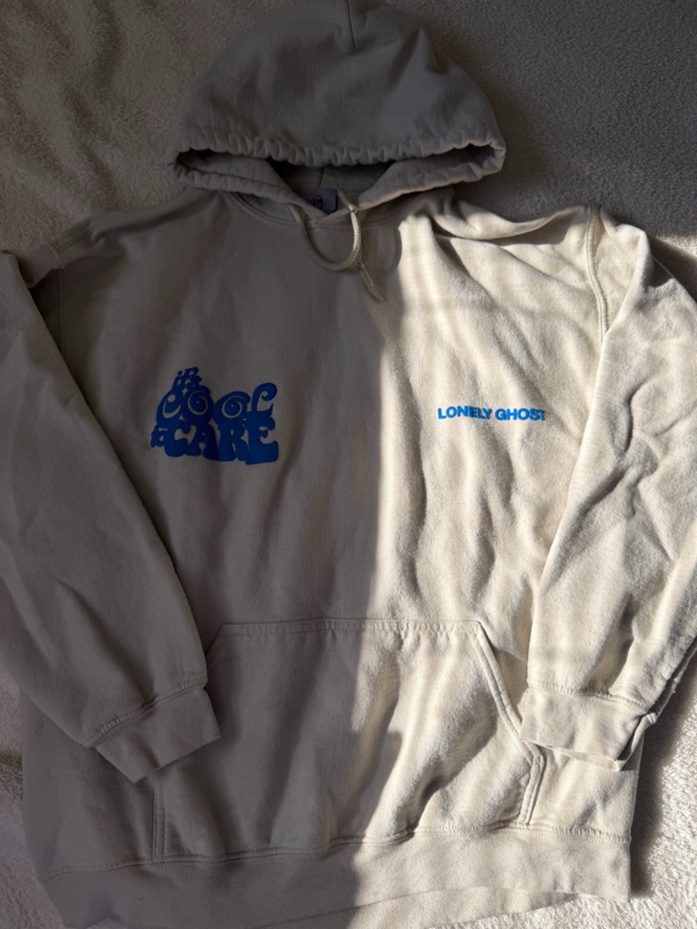 Lonely ghost “it’s cool to care hoodie” size large